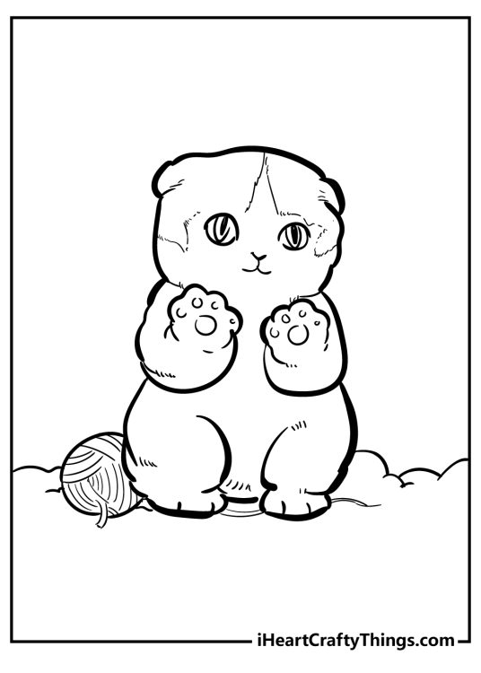 Dapper Cat on Stage Coloring Page