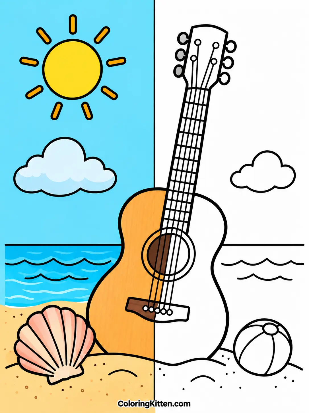 Music coloring activities for kids and families
