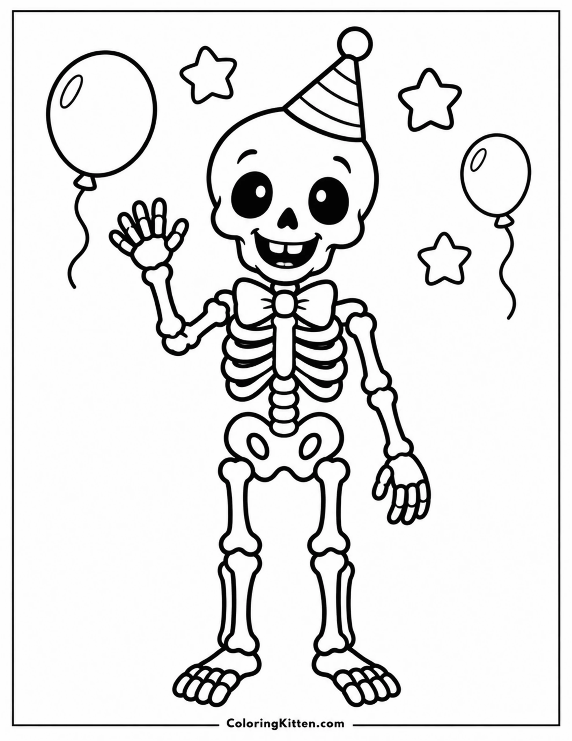 Skeleton Coloring Page