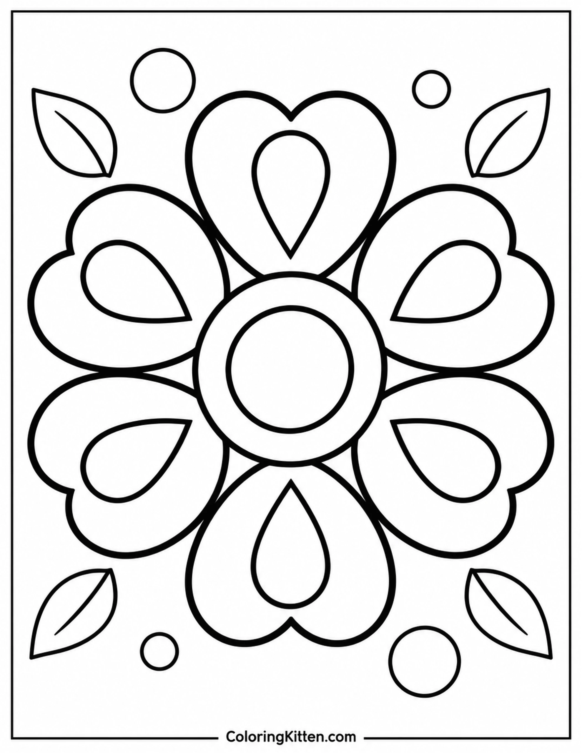 Heart Mandala Coloring Pages